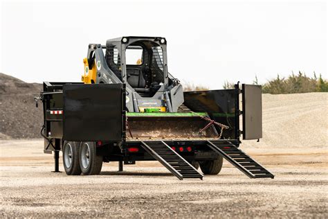 loading skid steer on dump trailer|skid steer trailer hitch attachment.